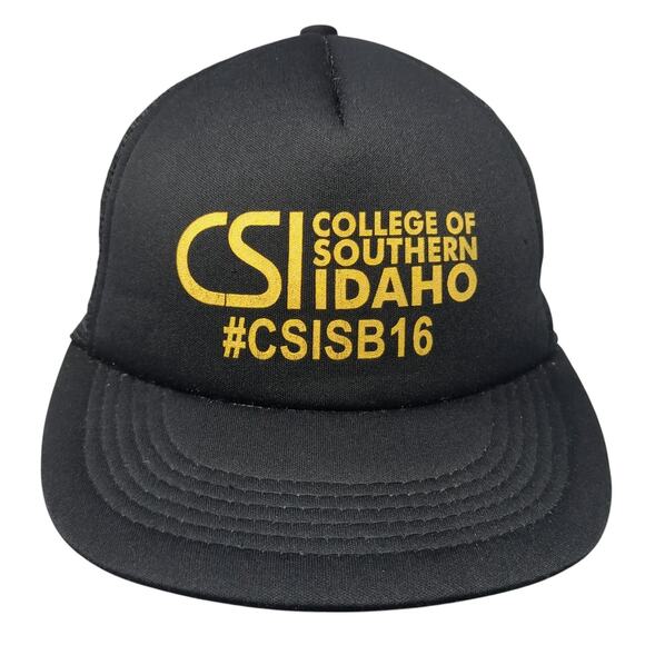 CSI College Of Southern Idaho #CSISB16 Trucker Hat Black OS Adjustable Mesh Back - Picture 1 of 9